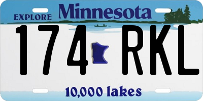 MN license plate 174RKL
