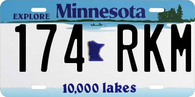 MN license plate 174RKM