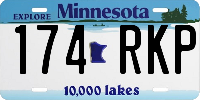 MN license plate 174RKP