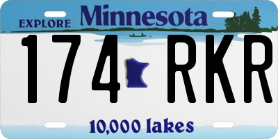 MN license plate 174RKR