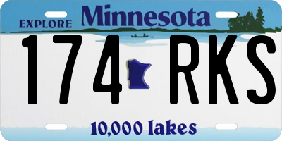 MN license plate 174RKS