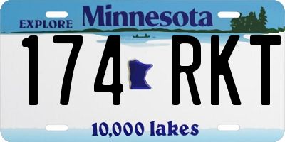 MN license plate 174RKT
