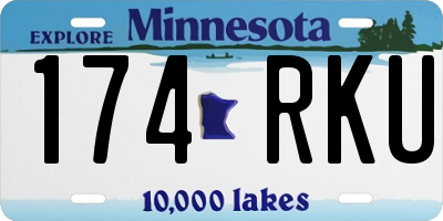 MN license plate 174RKU