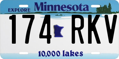MN license plate 174RKV