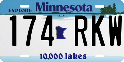 MN license plate 174RKW