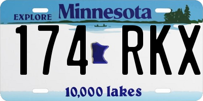 MN license plate 174RKX