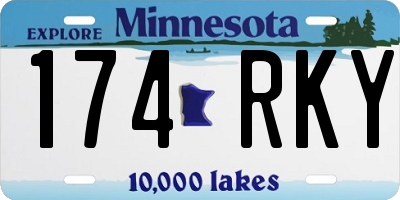MN license plate 174RKY