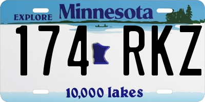 MN license plate 174RKZ
