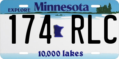 MN license plate 174RLC