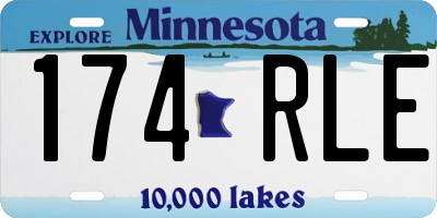 MN license plate 174RLE