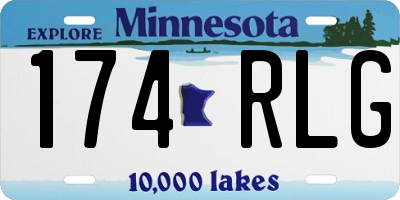 MN license plate 174RLG