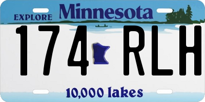 MN license plate 174RLH