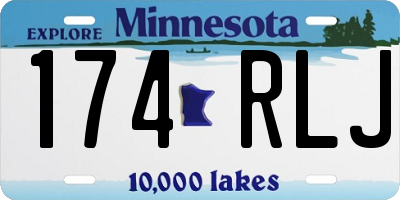 MN license plate 174RLJ