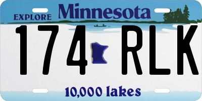 MN license plate 174RLK