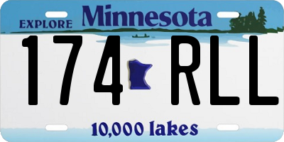 MN license plate 174RLL