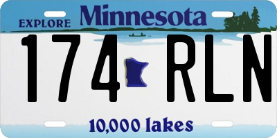 MN license plate 174RLN
