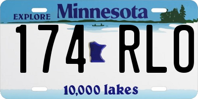 MN license plate 174RLO