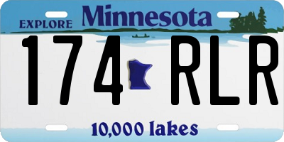 MN license plate 174RLR