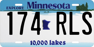 MN license plate 174RLS