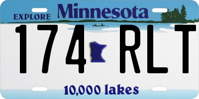 MN license plate 174RLT