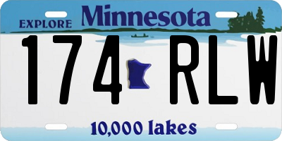 MN license plate 174RLW