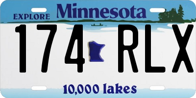 MN license plate 174RLX