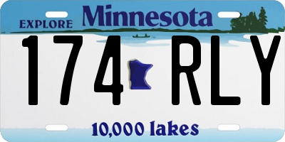 MN license plate 174RLY