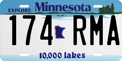MN license plate 174RMA