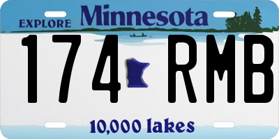 MN license plate 174RMB