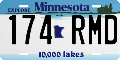 MN license plate 174RMD