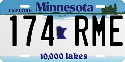 MN license plate 174RME