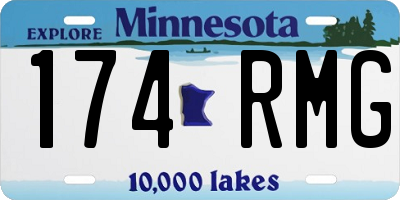 MN license plate 174RMG
