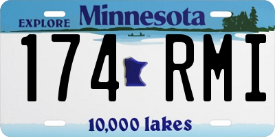MN license plate 174RMI