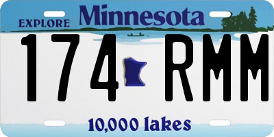 MN license plate 174RMM