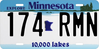 MN license plate 174RMN