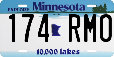 MN license plate 174RMO