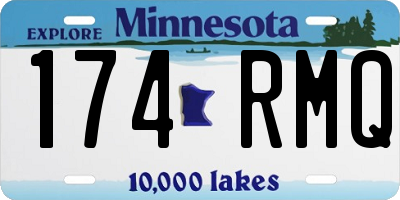 MN license plate 174RMQ