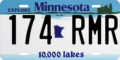 MN license plate 174RMR