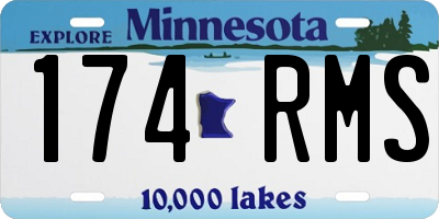 MN license plate 174RMS