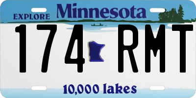 MN license plate 174RMT