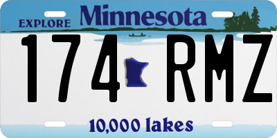 MN license plate 174RMZ
