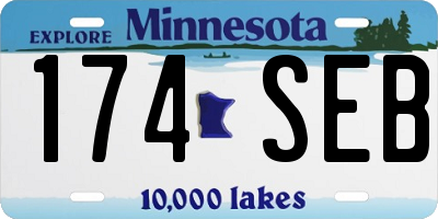 MN license plate 174SEB