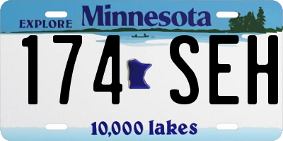 MN license plate 174SEH