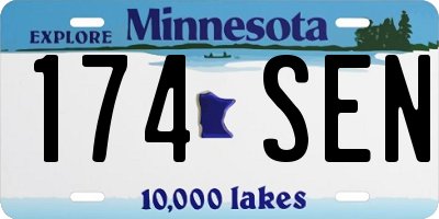 MN license plate 174SEN