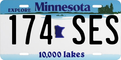 MN license plate 174SES