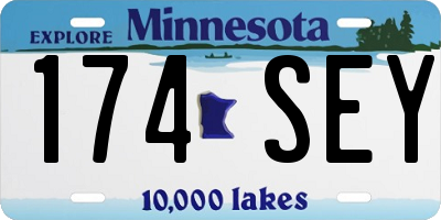 MN license plate 174SEY
