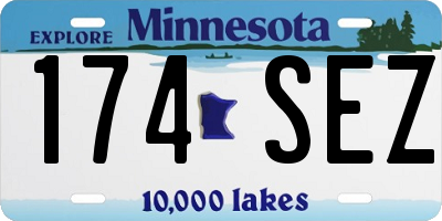 MN license plate 174SEZ