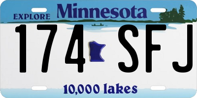 MN license plate 174SFJ