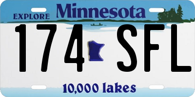 MN license plate 174SFL