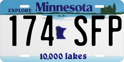 MN license plate 174SFP